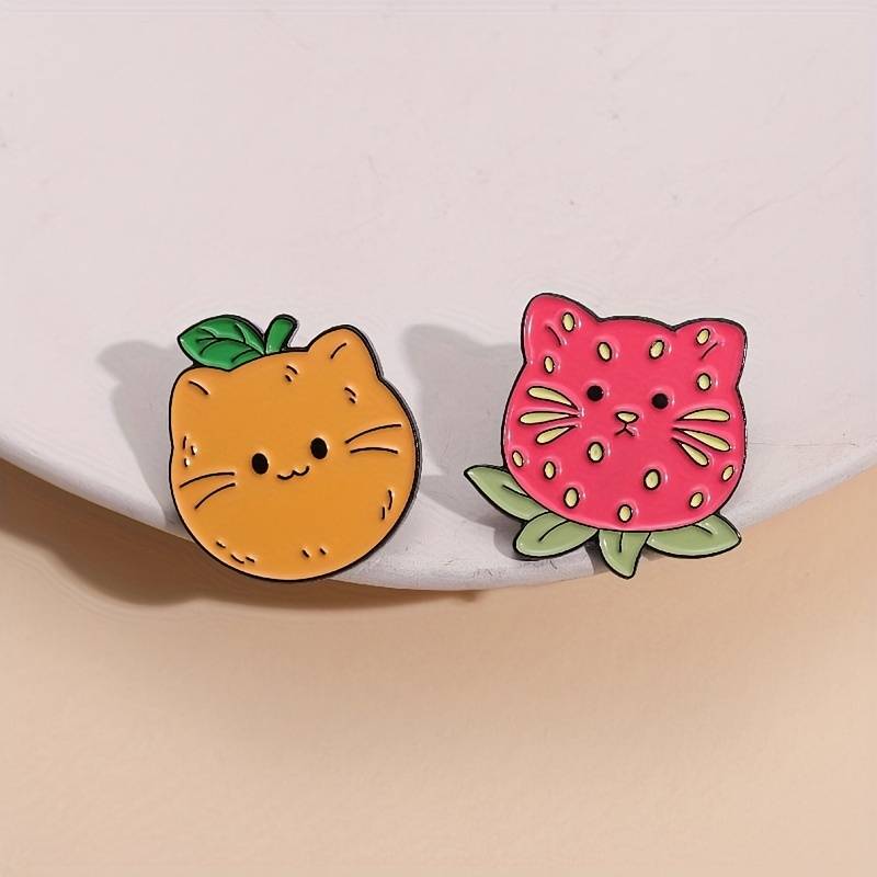 Cat Pins! Strawberry Cat