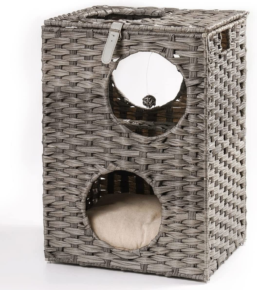 Woven Rattan Cat Basket
