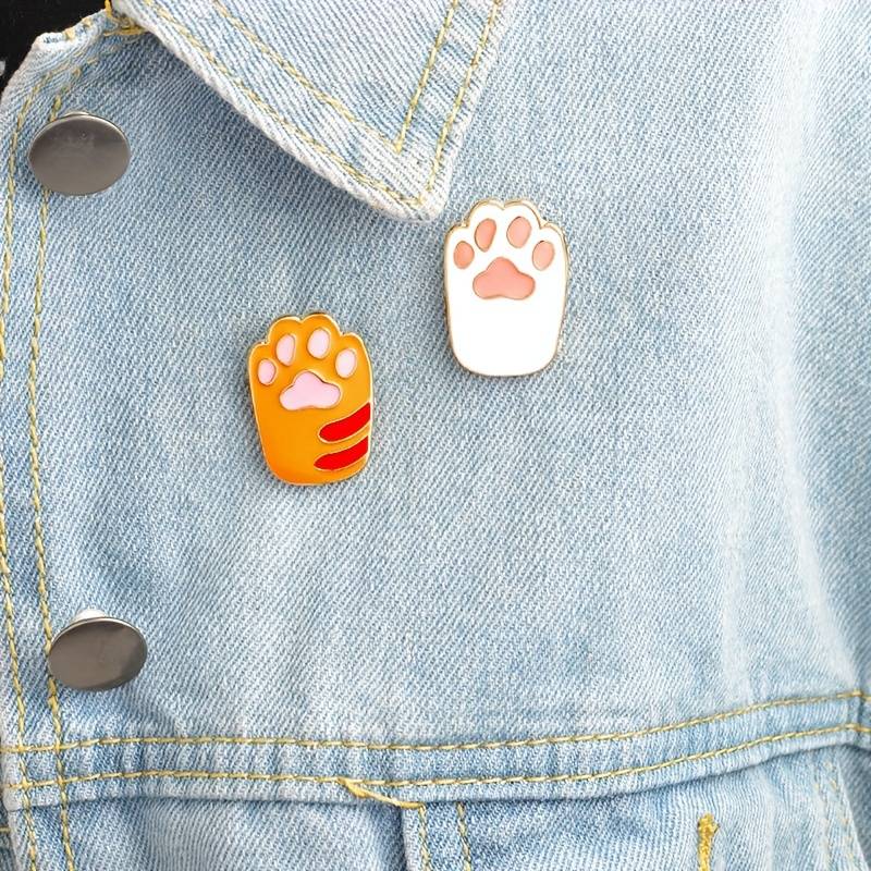 Cat Pins! Orange Cat Paw